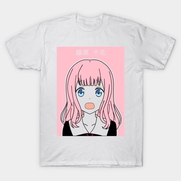 Chika Fujiwara (White) T-Shirt by nefuku